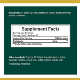 Nature's Bounty melatonin 5 mg