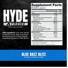 mr hyde xtreme pre workout nutrition facts