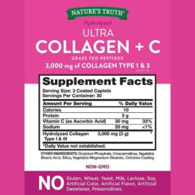 Nature's Truth Hydrolyzed Ultra Collagen nutrition facts