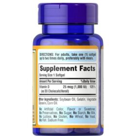 Puritan's Pride Vitamin D3 1000 iu Price in Bd
