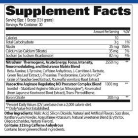 GAT NITRAFLEX Burn Supplement Facts