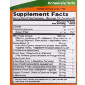 now liver refresh nutrition facts