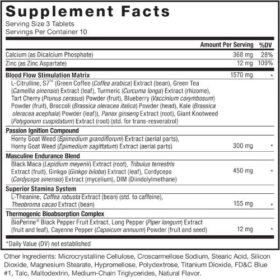 Force Factor SCORE XXL Tablets supplement facts