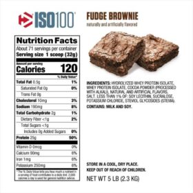 Dymatize iso 100 5lb Supplement Facts