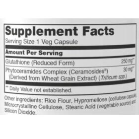 Now Foods Glutathione Skin Brightener Capsules Supplement facts