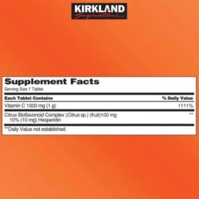 Kirkland Vitamin C 1000 mg Tablet supplement facts