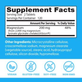 Dr Best High Absorption Magnesium Tablet Supplement facts